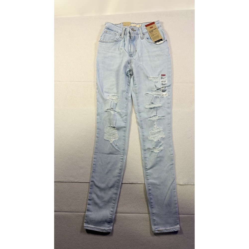 Levi's Women Size  0 721 Skinny Jeans Slim High Rise W25 L30 Summer Distressed